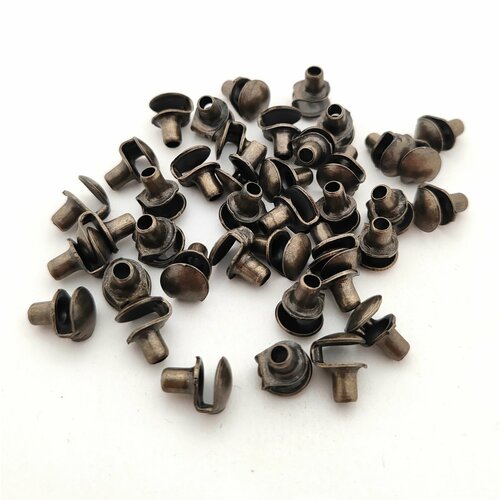 Крючки обувные на ножке крупные, антик, 100 шт
