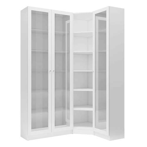 Угловой стеллаж Билли 19 библиотека шкаф Кроношпан Белый 135-9530202 см 31500₽