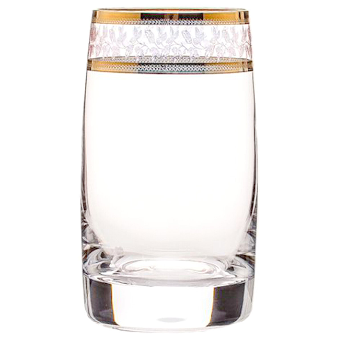 Набор стаканов для сока/воды "Идеал / Pavo" Bohemia 250 мл. / 6 шт. золотой лист