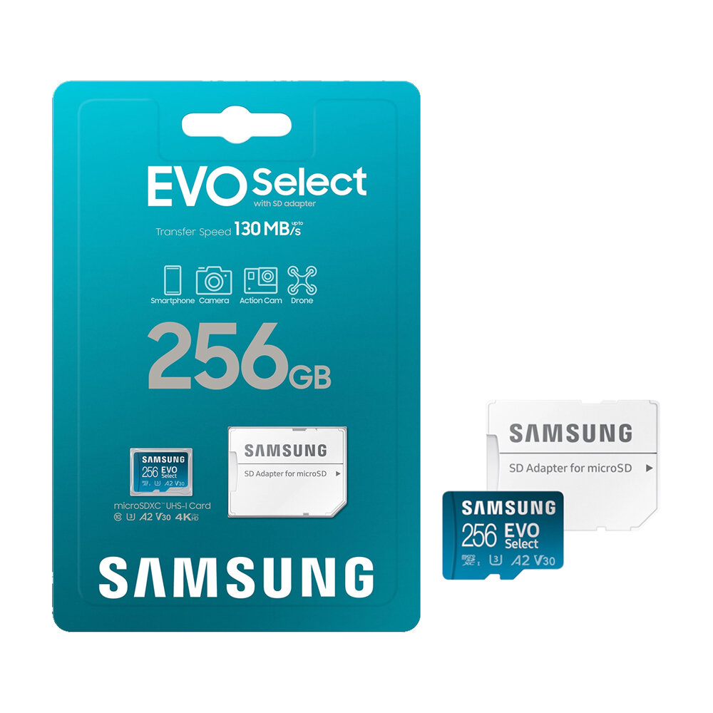 Samsung EVO Select 256 Gb - карта памяти microSDXC