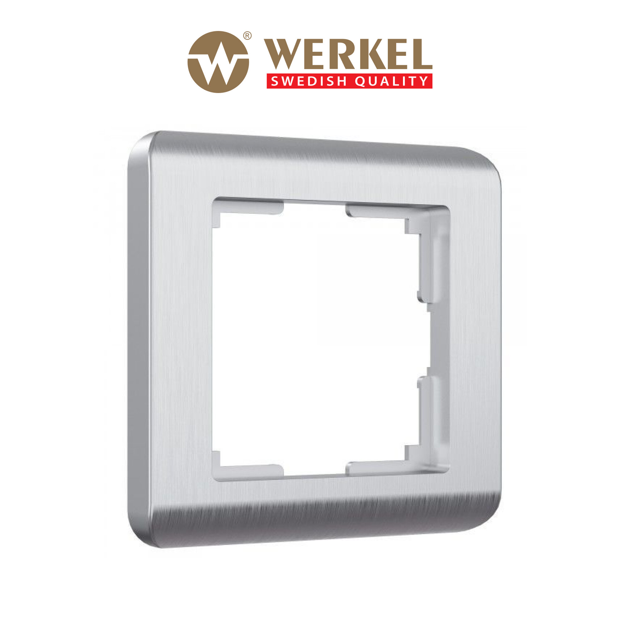 Рамка из пластика на 1 пост Werkel Stream W0012106 серебряный