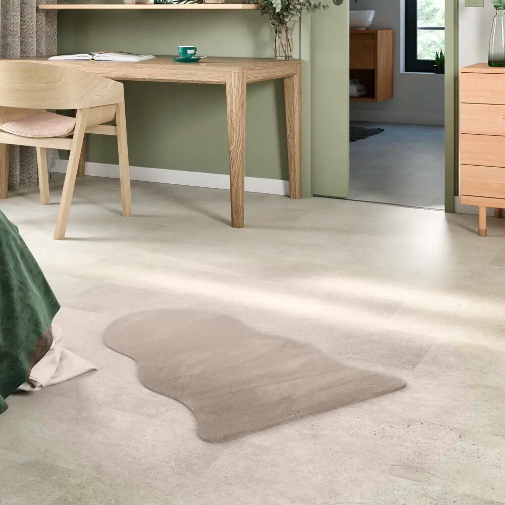 Шкура искусственная полиэстер Inspire Bianca 60x90 см цвет бежевый