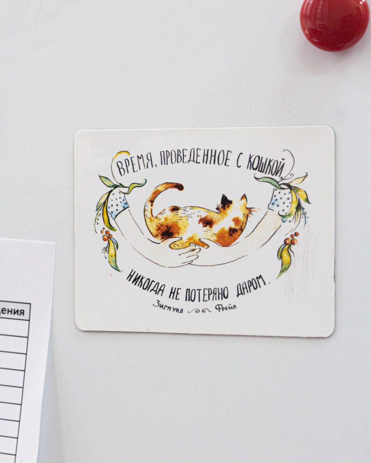 Магнит "Время с кошкой" - фонд РЭЙ — фото 1