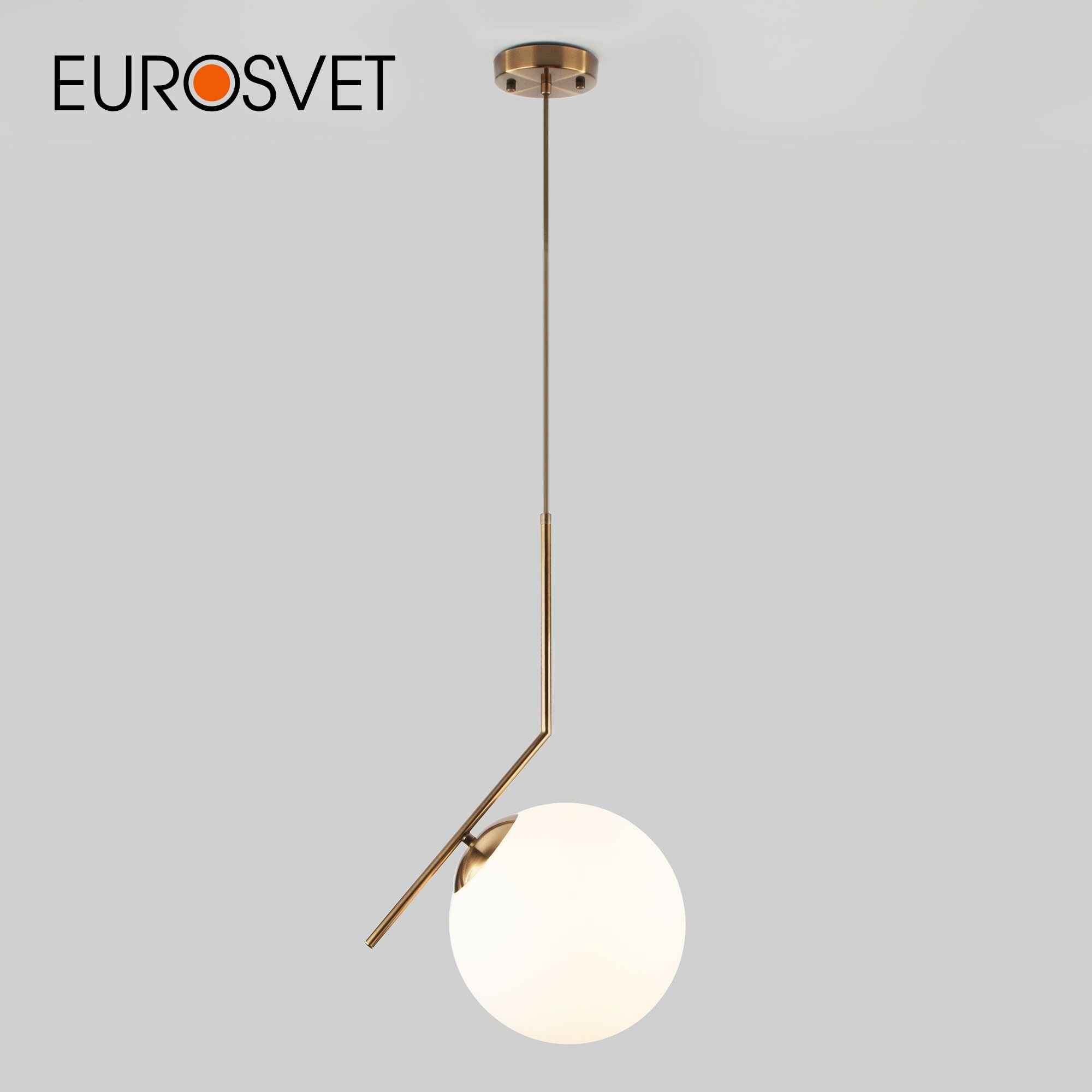 Потолочный светильник Eurosvet Frost 50153/1, E27, 60 Вт, кол-во ламп: 1 шт., цвет: латунь