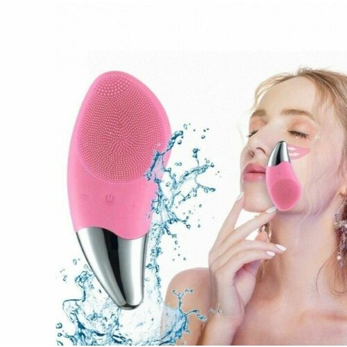 Силиконовая аккумуляторная вибро-щетка массажер для чистки лица SONIC FACIAL BRUSH. ультразвуковая щетка для очищения кожи лица rowenta facial brush lv4010f0