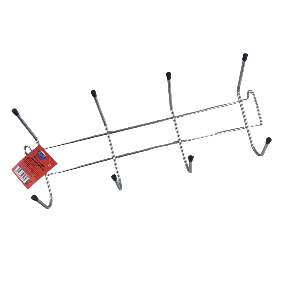 Вешалка для одежды настенная Алтайский Металлист  размер  45х18х8см  4 крючка  хромированная