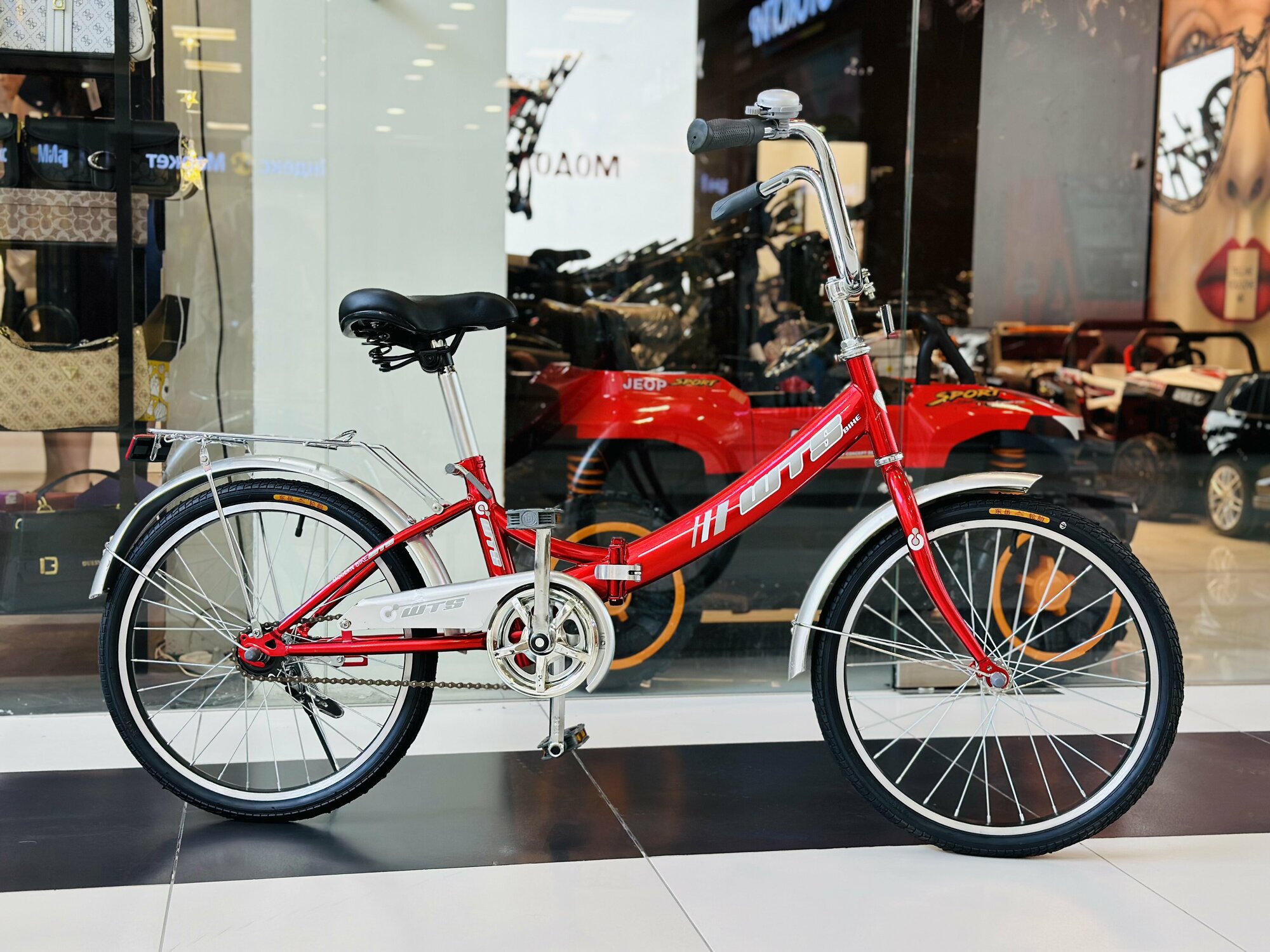 Велосипед дамский дорожный WTS 20' дюймов / взрослый, мужской и женский для прогулки / городской, велик красный