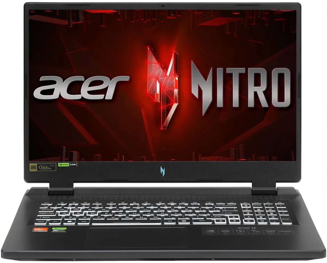 Игровой ноутбук 17.3" Acer Nitro 17 AN17-41, QHD 165Hz, 1024 ГБ, Ryzen 5 7640H, RAM 16 ГБ, GeForce RTX 4050 6 ГБ