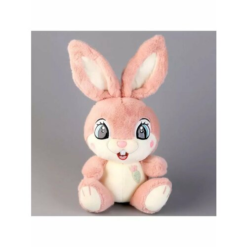 Мягкая игрушка Зайка 21 см цвет розовый 1033₽