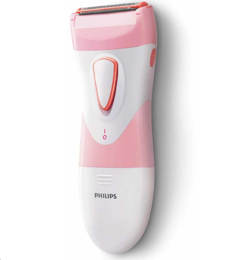 Эпилятор женский Philips "HP6306", для тела, питание от батареек, щетка для очистки в комплекте, белый/розовый