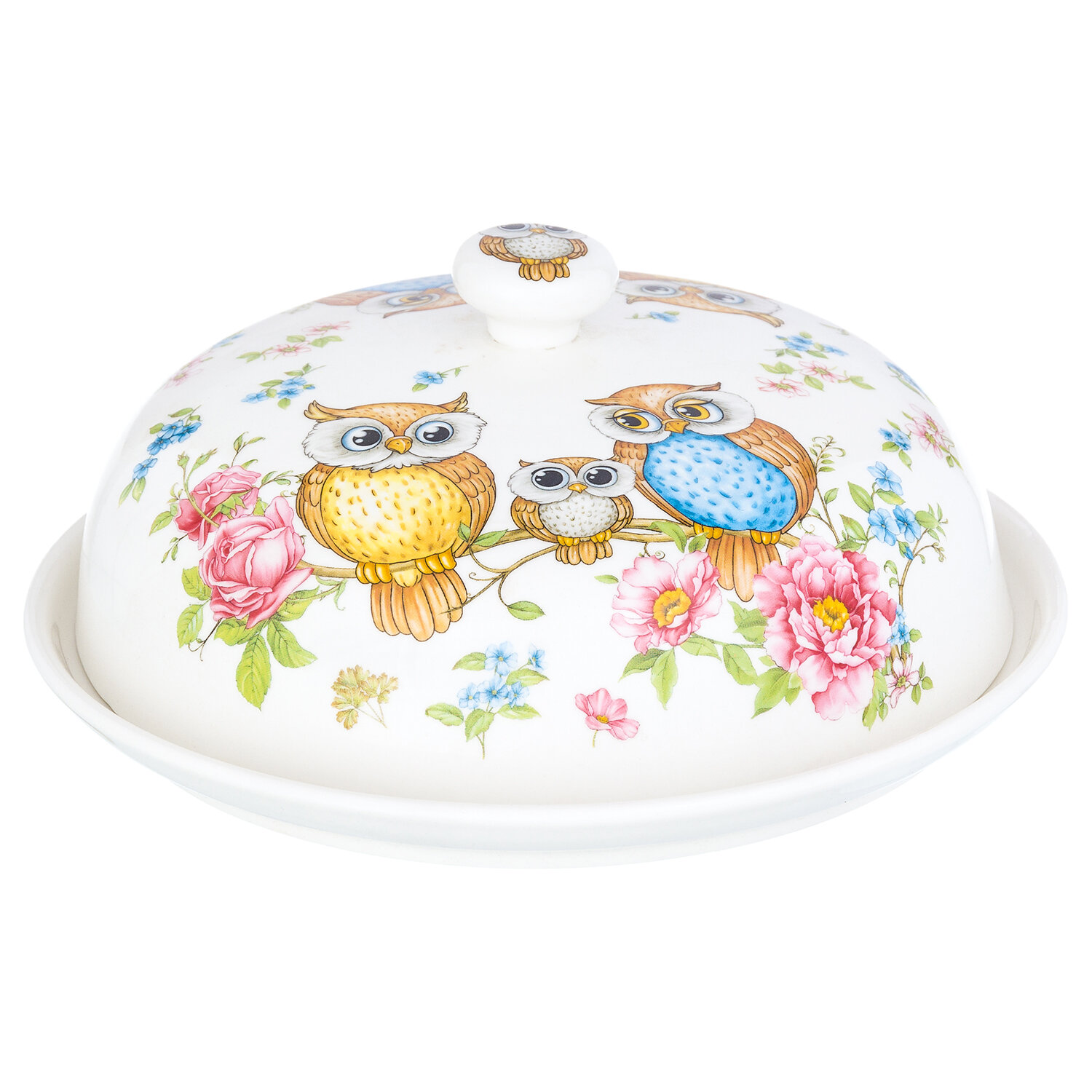 фото Блинница 23х23х9,5 см Elan Gallery Совушки