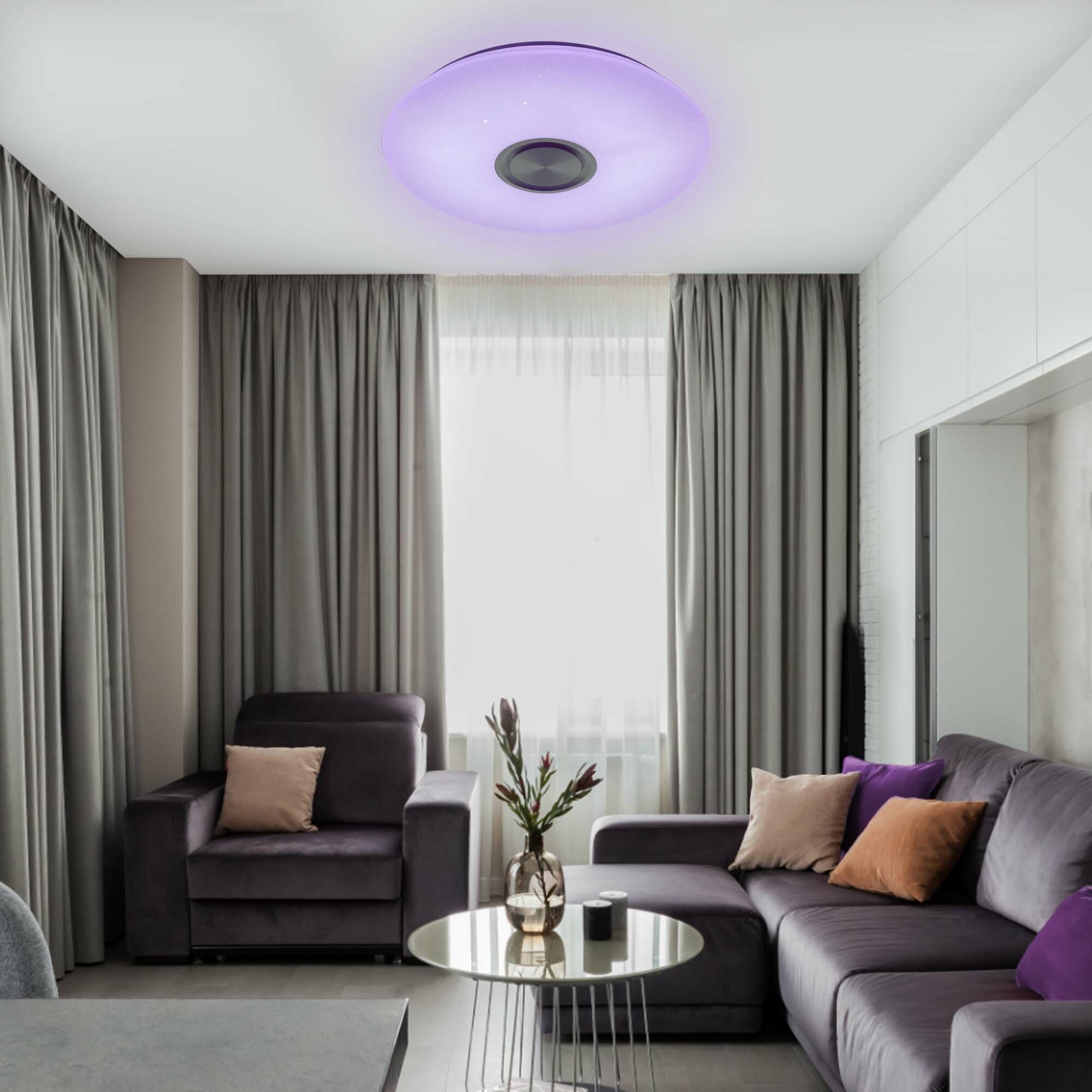 Люстра LED RITTER с функциями RGB, BLUETOOTH 52340 6 белая - фото №9
