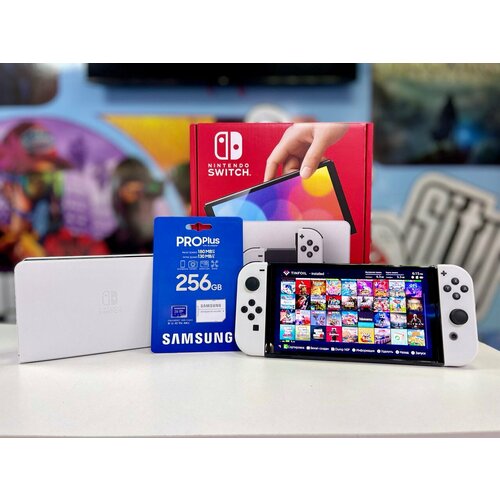 Raspberry pi 2040 Nintendo Switch Oled Neon красно-синий 256gb 72игр 42990₽