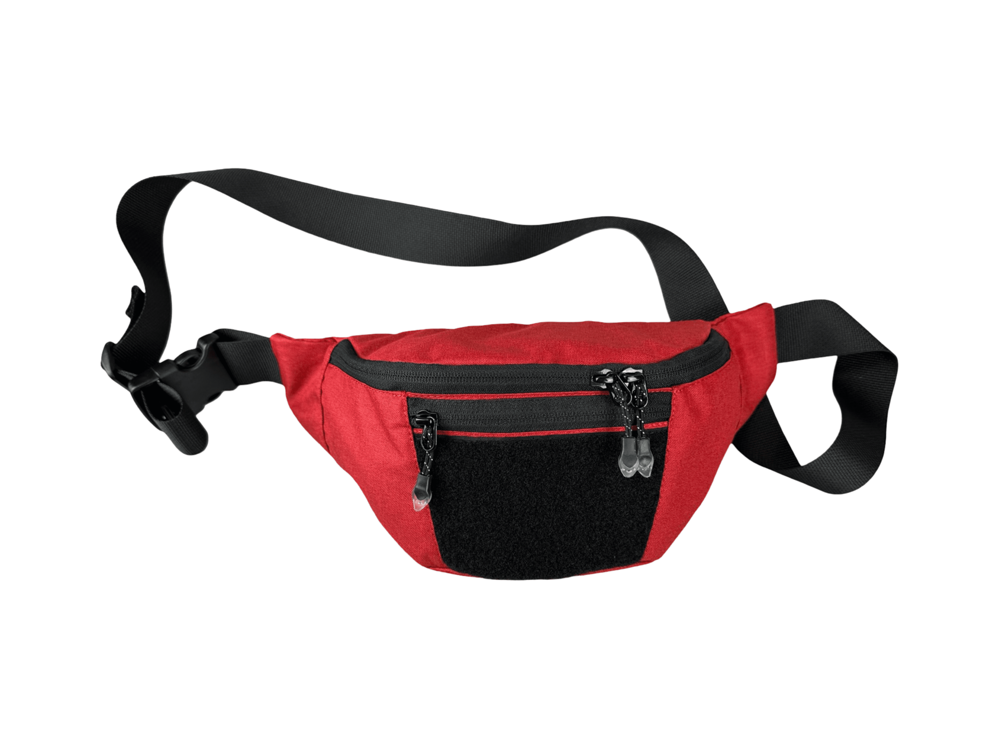 Сумка поясная Две сосны, фактура зернистая, красный — фото 1