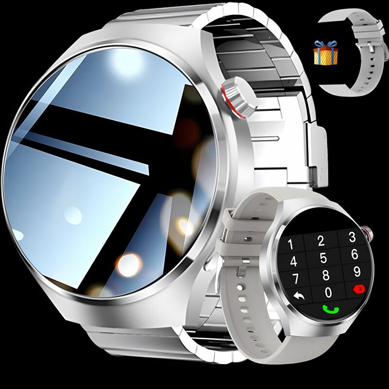 Edition 2024 смарт часы мужские Smart Watch Premium 4 Pro, , 46мм, 2 ремешка в комплекте, (наручные умные часы для айфон/андроид), функцией вызова по Bluetooth