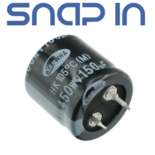 150мкФ 450В / 25x25мм / HK / Конденсатор электролитический (2шт)