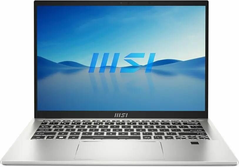 Ноутбук игровой MSI Prestige 14H B12UCX-608US 14", IPS, Intel Core i5 12500H 2.5ГГц, 12-ядерный, 16ГБ LPDDR5, 512ГБ SSD, NVIDIA GeForce RTX 2050 - 4 ГБ, Windows 11 Home, серебристый 9S7-14F122-608