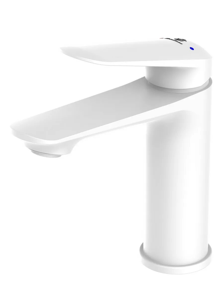 Смеситель Diadonna, латунь, керамический картридж, для раковины, белый — фото 1