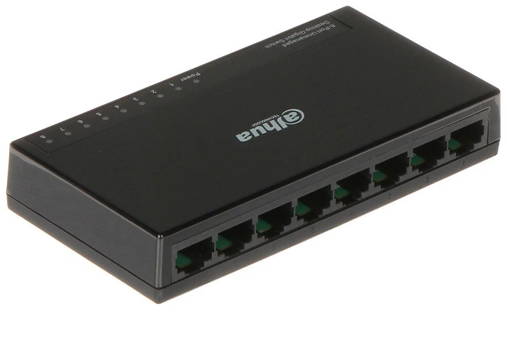 Коммутатор DAHUA DH-PFS3008-8GT, 8 портов, гигабитный, неуправляемый