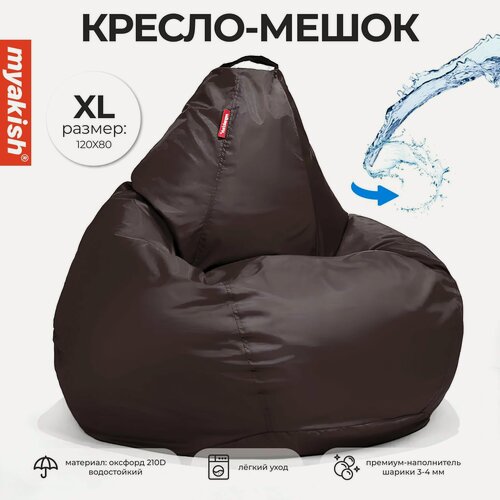 Изображение товара Кресло-мешок "Оксфорд XL" Myakish, коричневый, пенополистирол, оксфорд, XL
