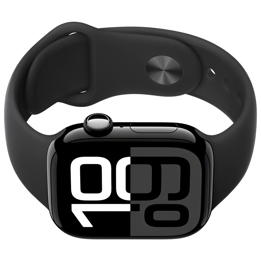 Умные часы Apple Watch S10 46mm Jet Black Starlight Sport Band M/L