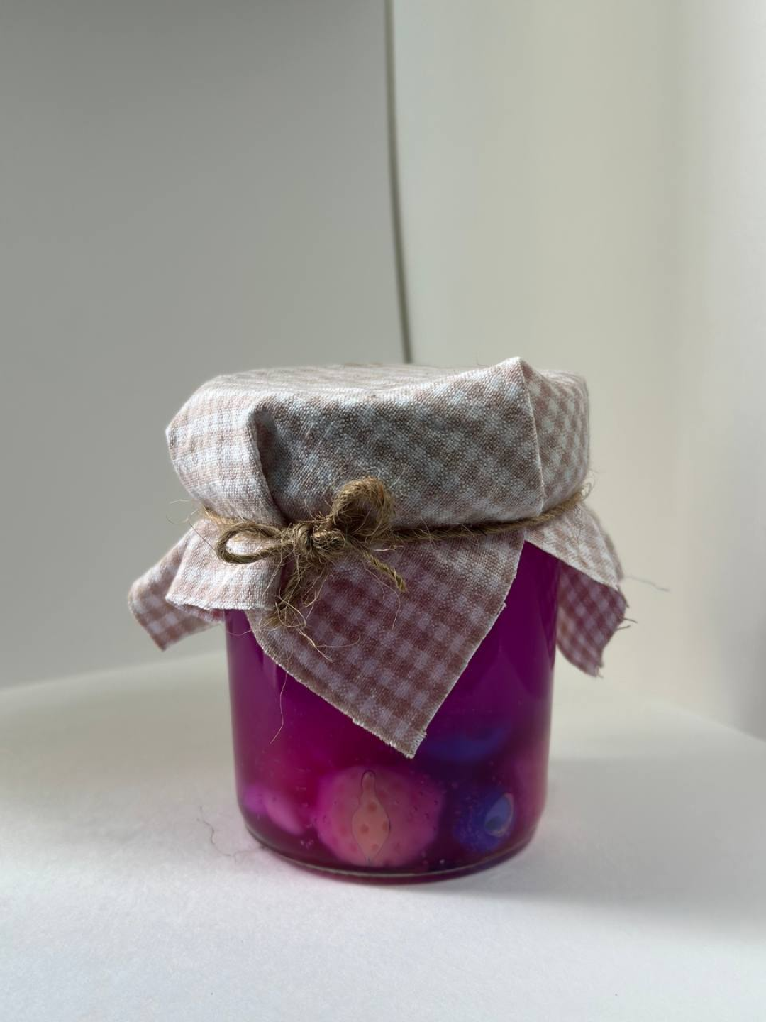 Свеча ароматическая , blueberry jam', в форме баночки варенья