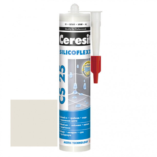 Силиконовая затирка Ceresit СS 25 жасмин 280 мл