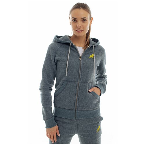 фото Утепленная женская толстовка на молнии / серая толстовка с начесом / толстовка с лосем (s) nashlosь