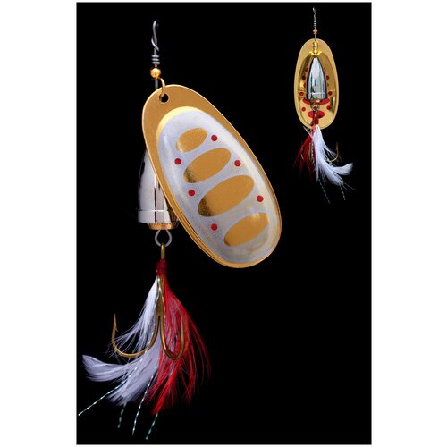 Блесна KYODA Brass в индивидуальной упаковке, вращающаяся, размер 4, вес 10,0 гр, цвет 005