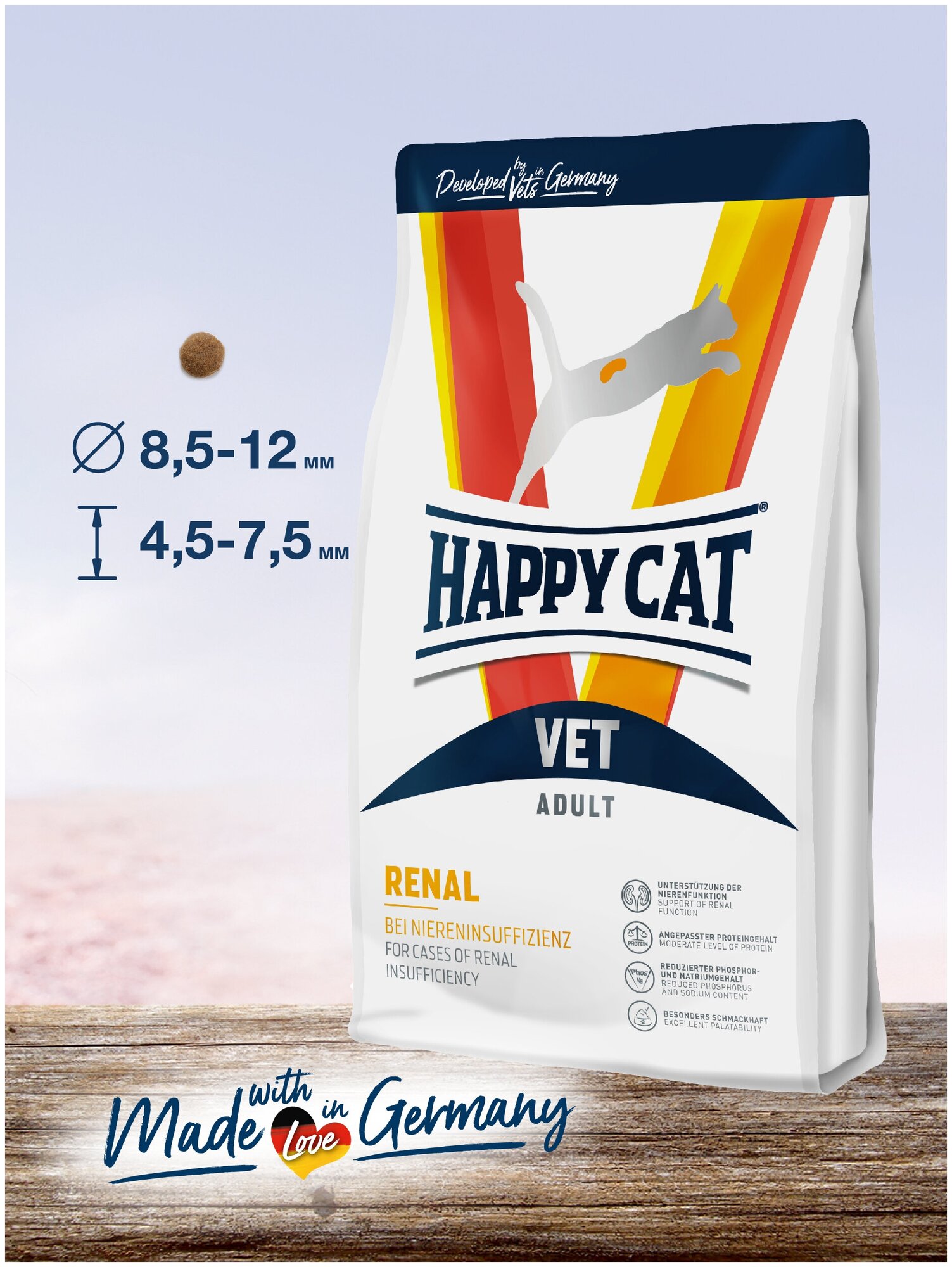 Happy Cat VET Diet Renal, при проблемах с почками 1 кг - фотография № 3