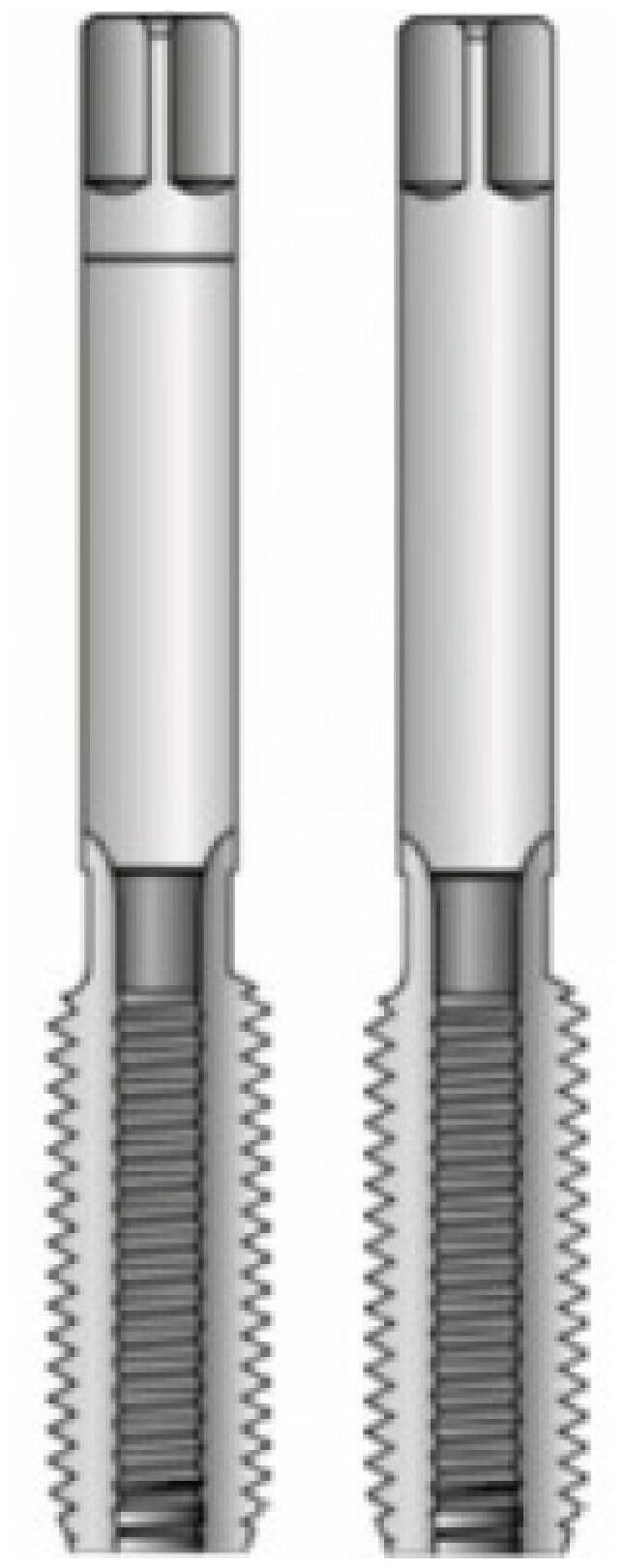 Метчик Bucovice(CzTool) 1/4" -28-UNF (Комплект 2шт) HSS DIN2181 2B 60° 146140