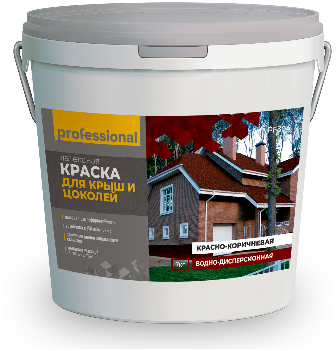 Краска водно-дисперсионная Professional PF304 Для крыш и цоколей