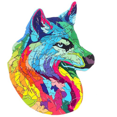 Пазл «Красочный волк»