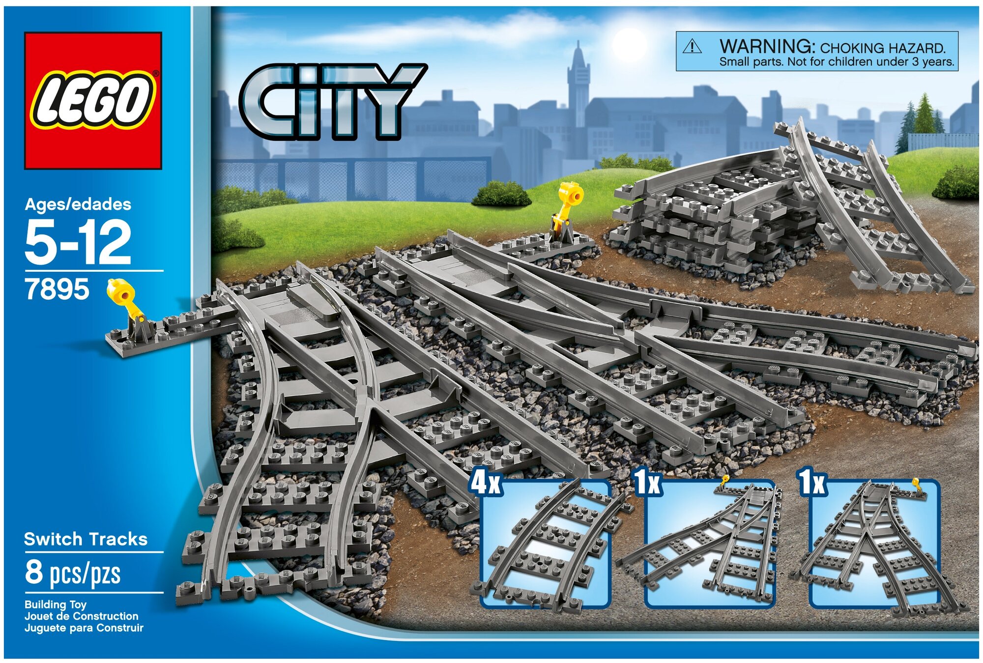 Конструктор LEGO City 7895 Переключаемые развилки, 8 дет.