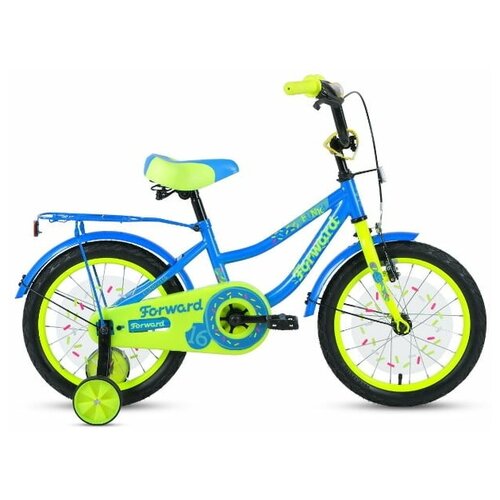 Велосипед детский двухколесный с колесами 16 Forward Funky голубойярко-зеленый 659000₽