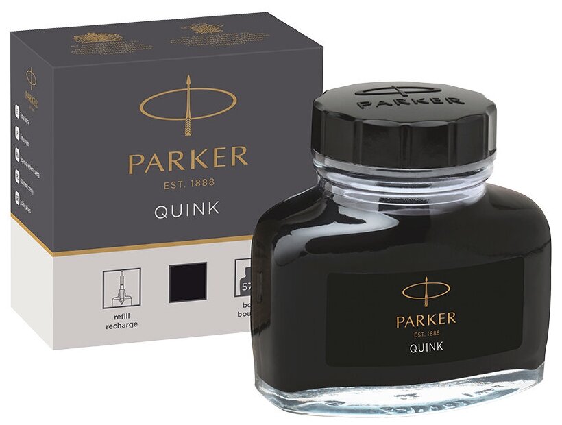 Чернила Parker "Bottle Quink" черные, 57мл