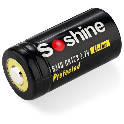 Аккумулятор Li-Ion Soshine 16340P - 3,7 V - 700 mAh RCR-123 перезаряжаемый (с защитой)