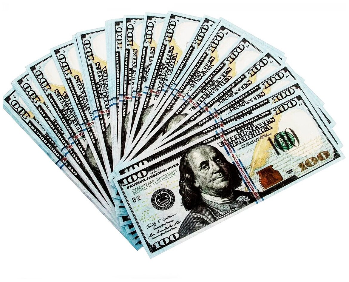 Деньги сувенирные билеты банка приколов 100 долларов
