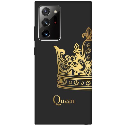 Матовый чехол True Queen для Samsung Galaxy Note 20 Ultra / Самсунг Ноут 20 ультра с 3D эффектом черный дизайнерский горизонтальный чехол книжка для самсунг нот 20 ультра samsung galaxy note 20 ultra камуфляж