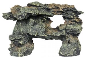 Декорация для аквариума AQUA DELLA "Камень Сланец", серый, 26.5x17.5x19см (Нидерланды)