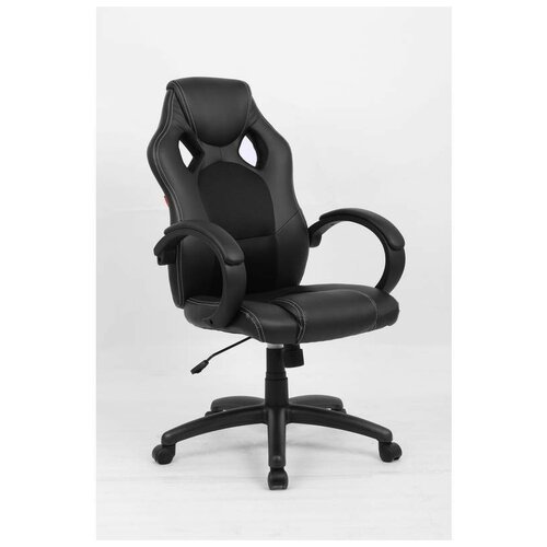 Кресло геймерское EASY CHAIR 653 TPU кожзам черный, пластик черный