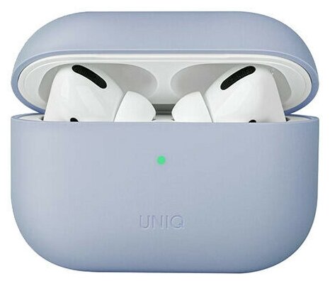Uniq для Airpods Pro чехол LINO Liquid silicone Arctic blue