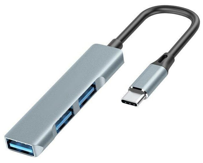 Адаптер переходник 3 в 1 для ноутбука Macbook / Разветвитель USB-C HUB 3.0 / Многофункциональный USB концентратор