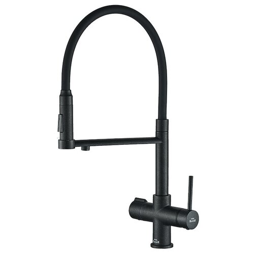 смеситель для кухни мойки steel hammer sh 818 satin черный Смеситель для кухни Steel Hammer SH 2003 BLACK черный со съемным гибким шлангом