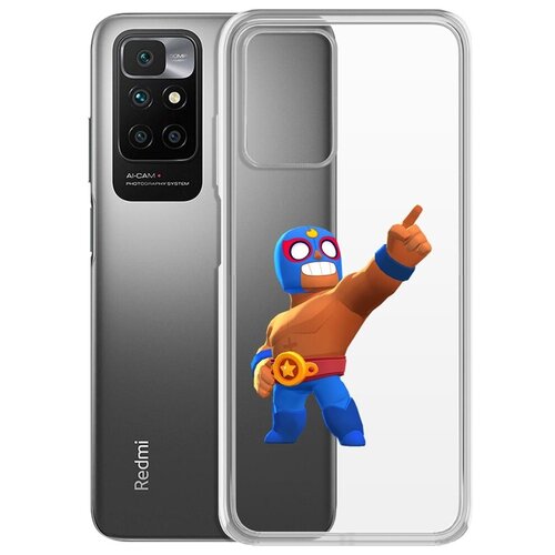 Чехол-накладка Clear Case Brawl Stars-Эль Примо для Xiaomi Redmi 10 чехол накладка clear case brawl stars ворон для xiaomi redmi 9c