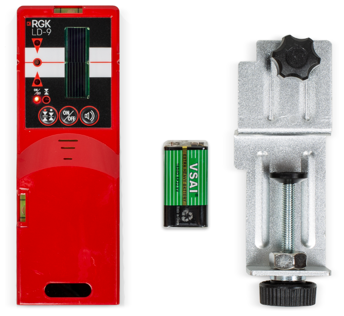 Комплект: лазерный уровень RGK PR-38G + штатив RGK F170 приемник RGK LD-9 рейка RGK LR-2 - фотография № 5