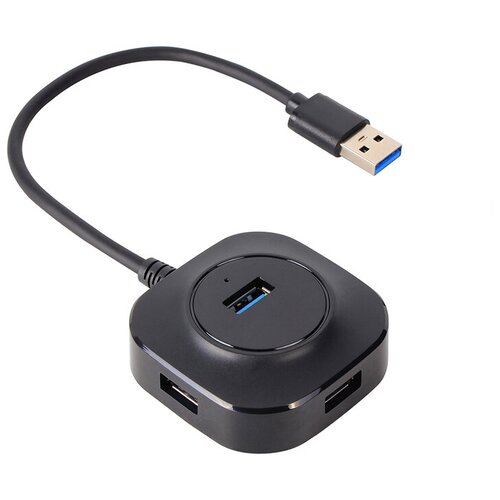 Концентратор USB 3.0 VCOM DH307 Black разветвитель usb 3 0 vcom dh307 4xusb3 0 microusb разъем для доп питания 0 3m черный