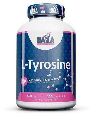 Haya Labs L-Tyrosine, 500 мг / 100 капсул