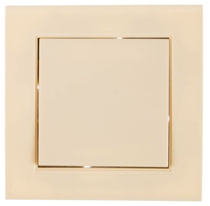 фото Выключатель UNIVersal "Бриллиант", одноклавишный, 10А, 220В, цвет: слоновая кость