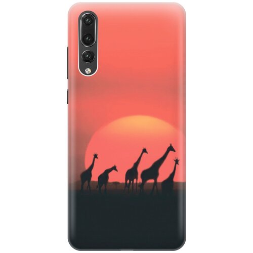 Силиконовый чехол на Huawei P20 Pro, Хуавйе П20 Про с принтом Жирафы силиконовый чехол на huawei p20 pro хуавйе п20 про с принтом кот с разноцветными глазами